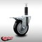 Service Caster 4'' SS Black Poly Swivel 1'' Expanding Stem Caster Total Lock Brake SCC-SSEXTTL20S414-PPUB-BLK-1 - alternate 2